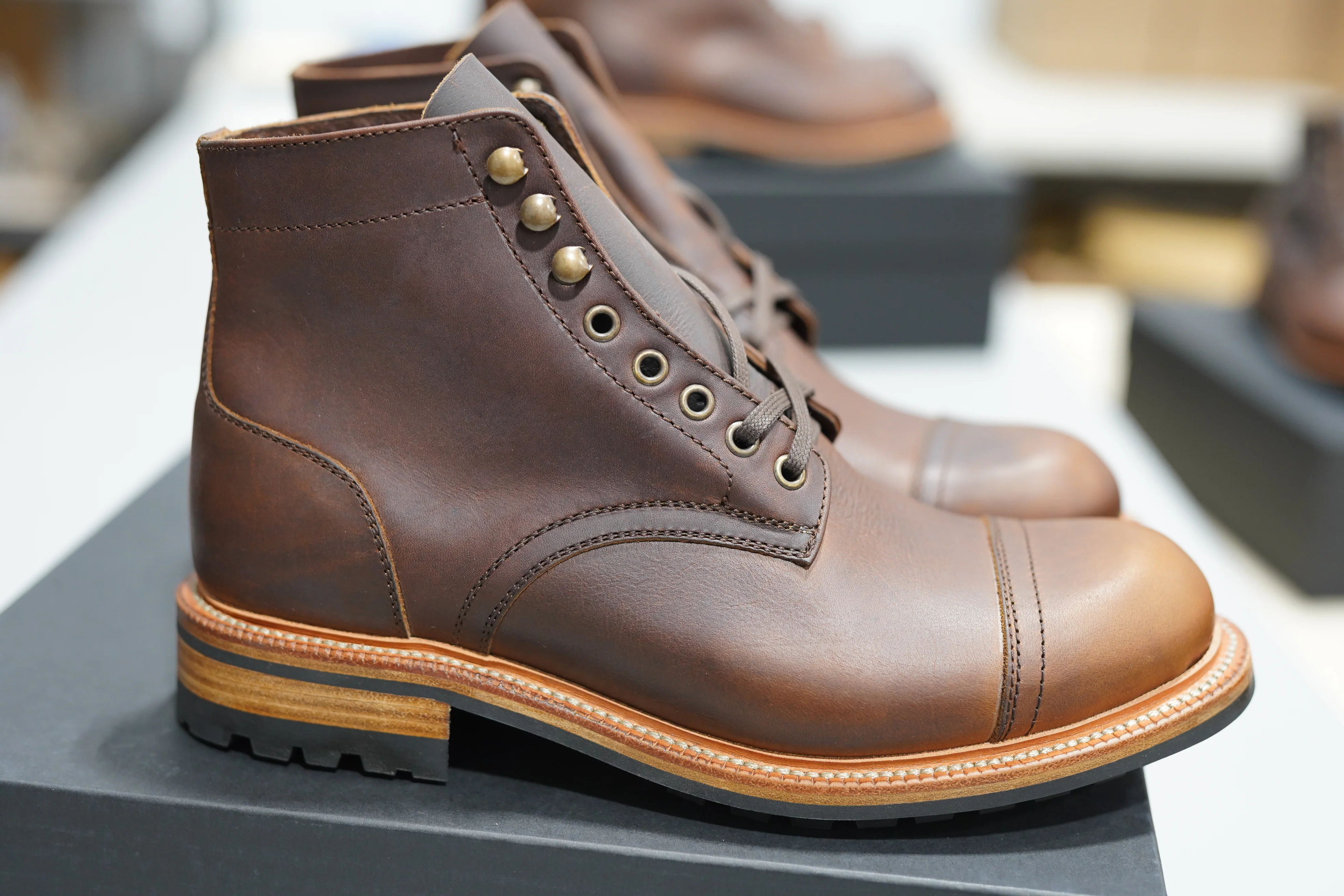 The Allegany Cap Toe - Tobacco Veg Tan (645) Factory Seconds - Image 10
