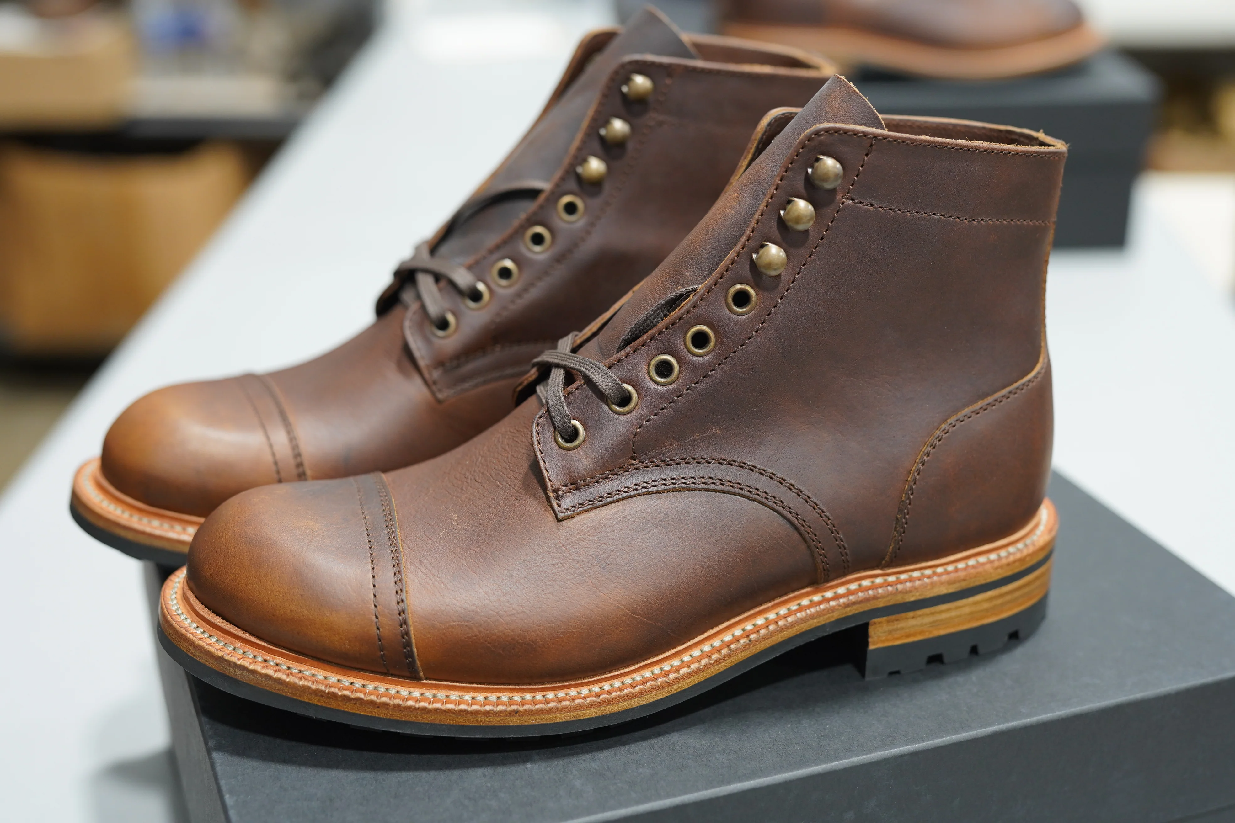 The Allegany Cap Toe - Tobacco Veg Tan (645) Factory Seconds - Image 11