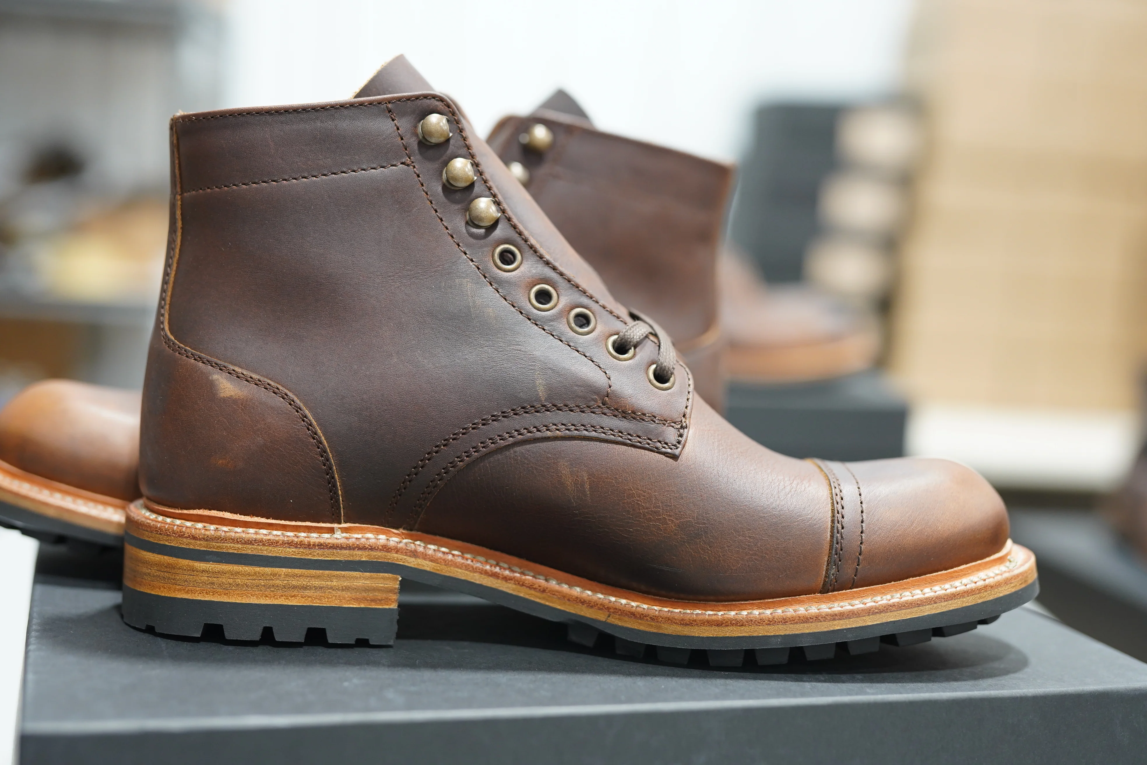 The Allegany Cap Toe - Tobacco Veg Tan (645) Factory Seconds - Image 12