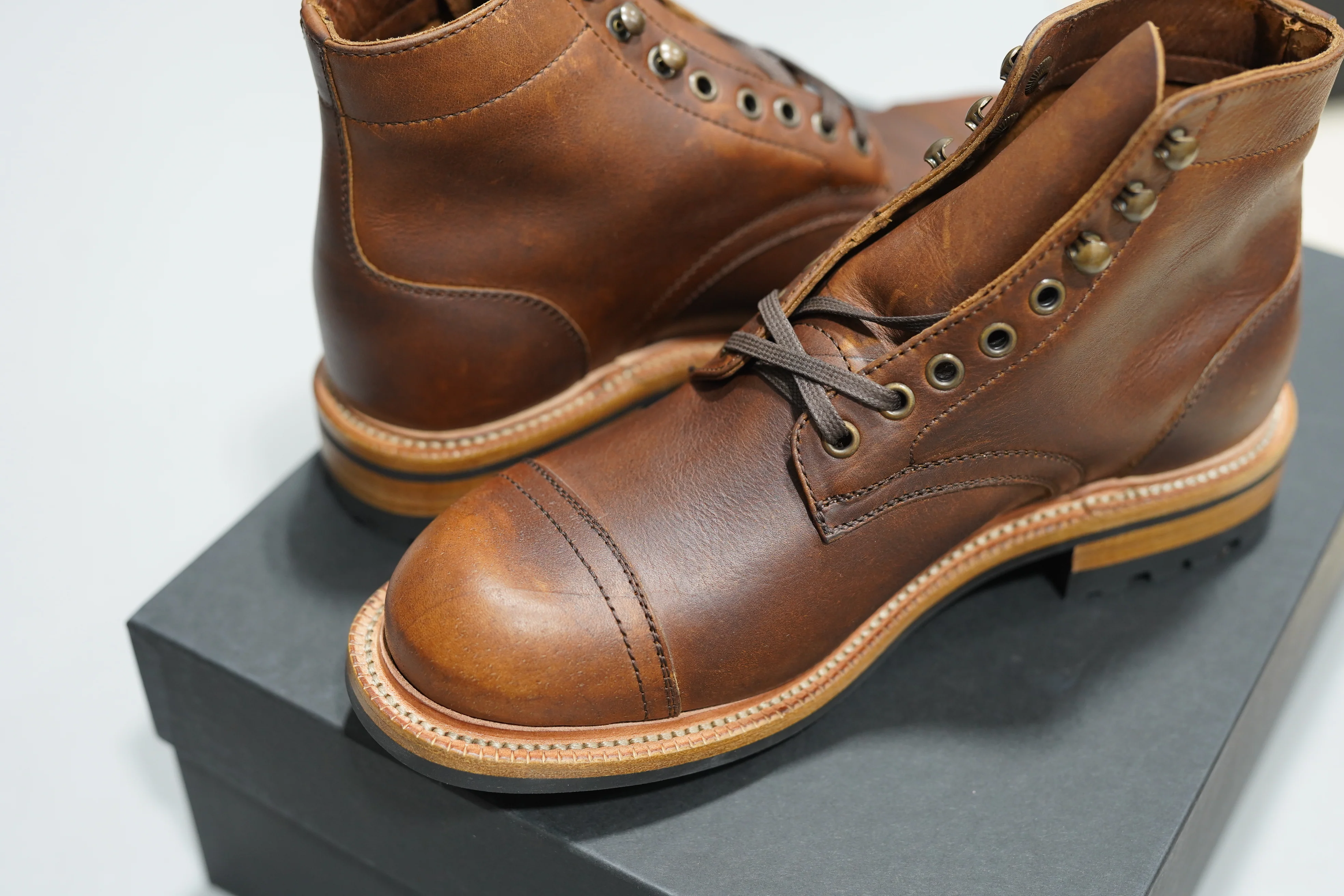 The Allegany Cap Toe - Tobacco Veg Tan (645) Factory Seconds - Image 13