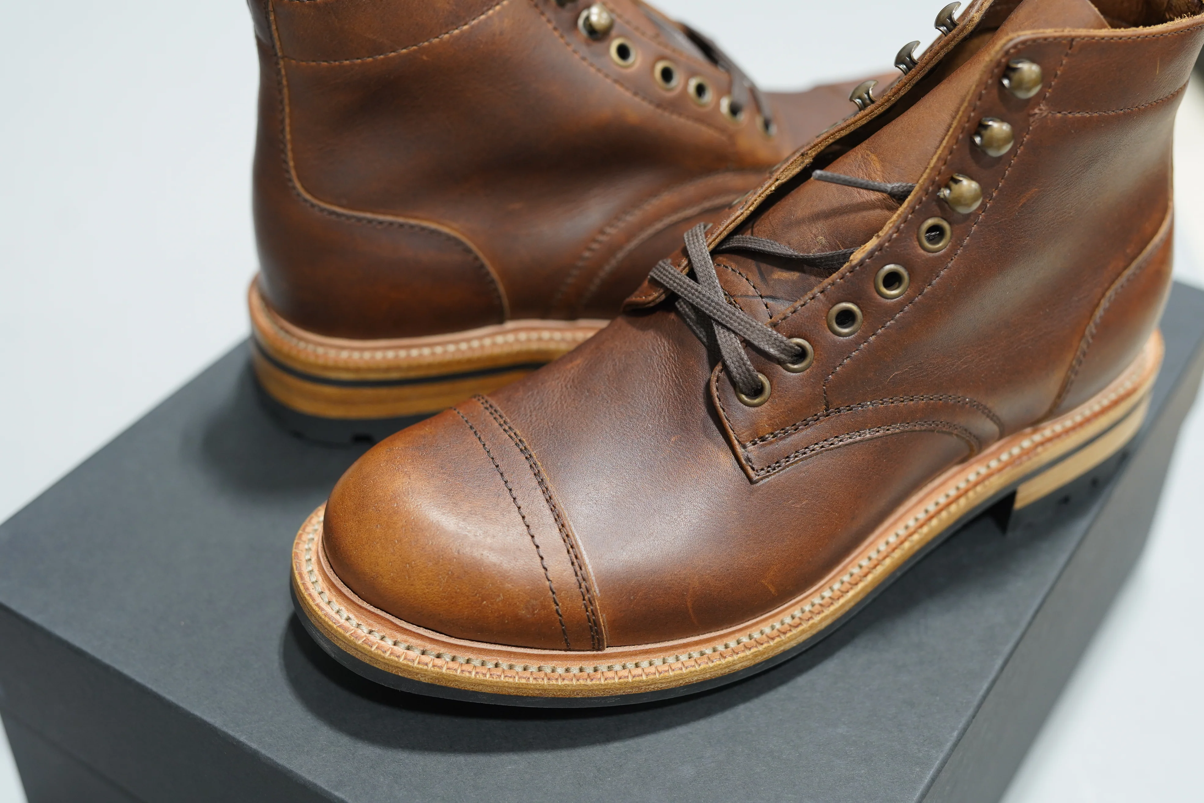 The Allegany Cap Toe - Tobacco Veg Tan (645) Factory Seconds - Image 14