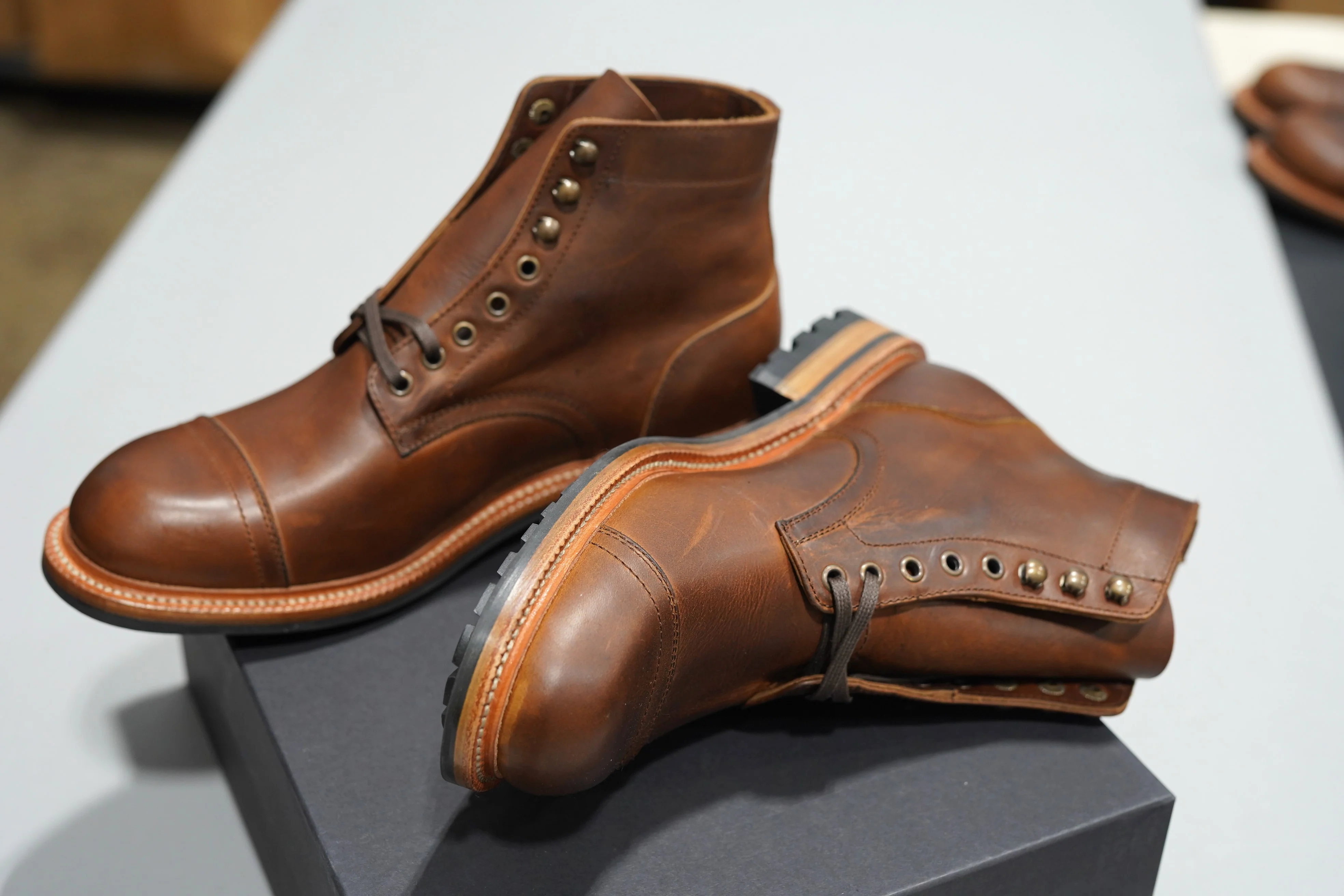 The Allegany Cap Toe - Tobacco Veg Tan (645) Factory Seconds - Image 3