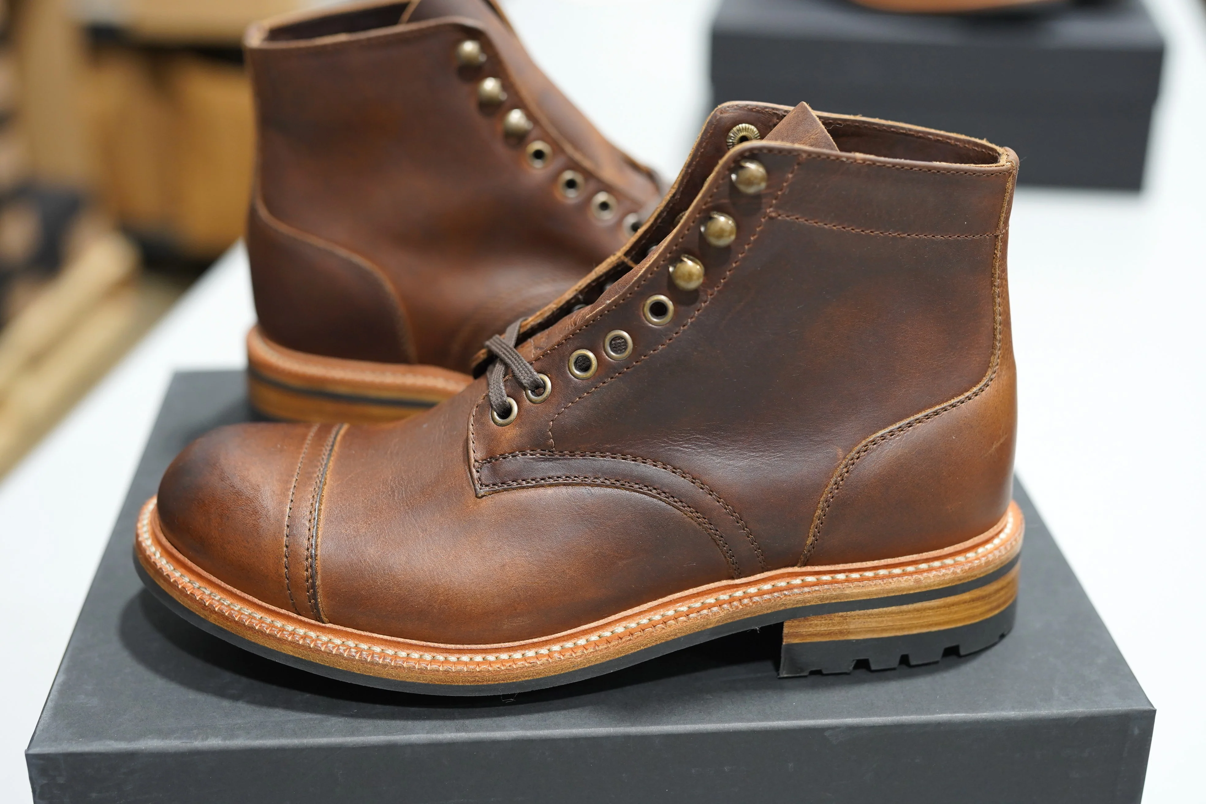 The Allegany Cap Toe - Tobacco Veg Tan (645) Factory Seconds - Image 5