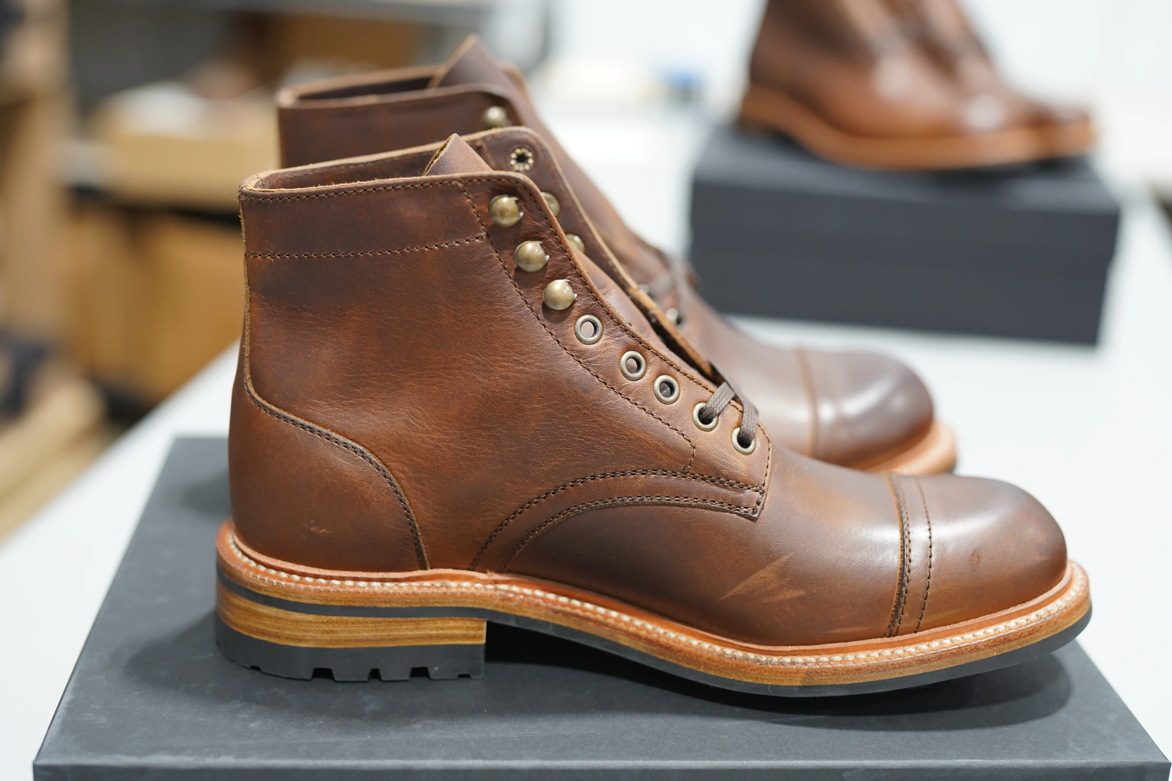 The Allegany Cap Toe - Tobacco Veg Tan (645) Factory Seconds - Image 6