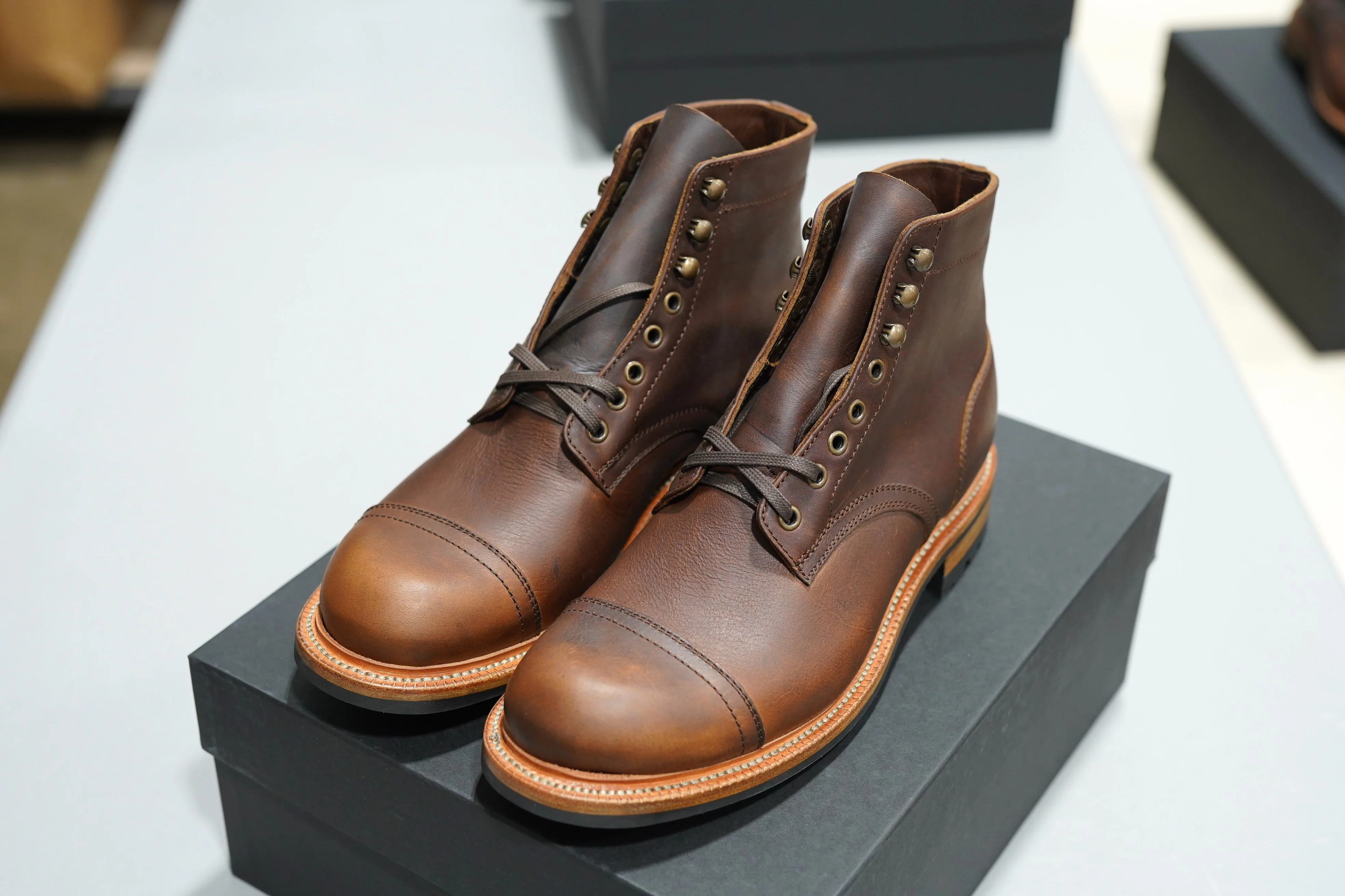 The Allegany Cap Toe - Tobacco Veg Tan (645) Factory Seconds - Image 7