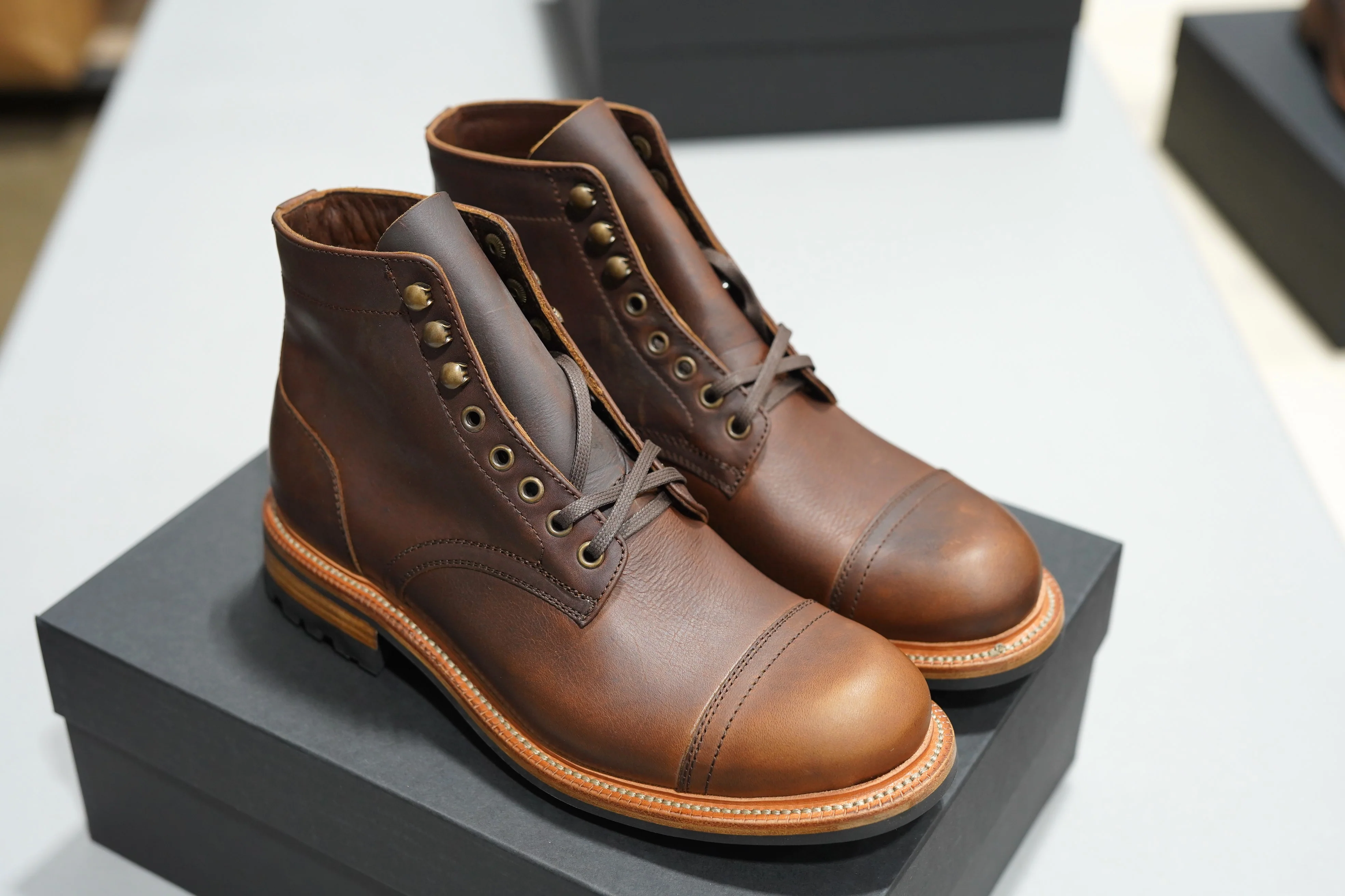 The Allegany Cap Toe - Tobacco Veg Tan (645) Factory Seconds - Image 8