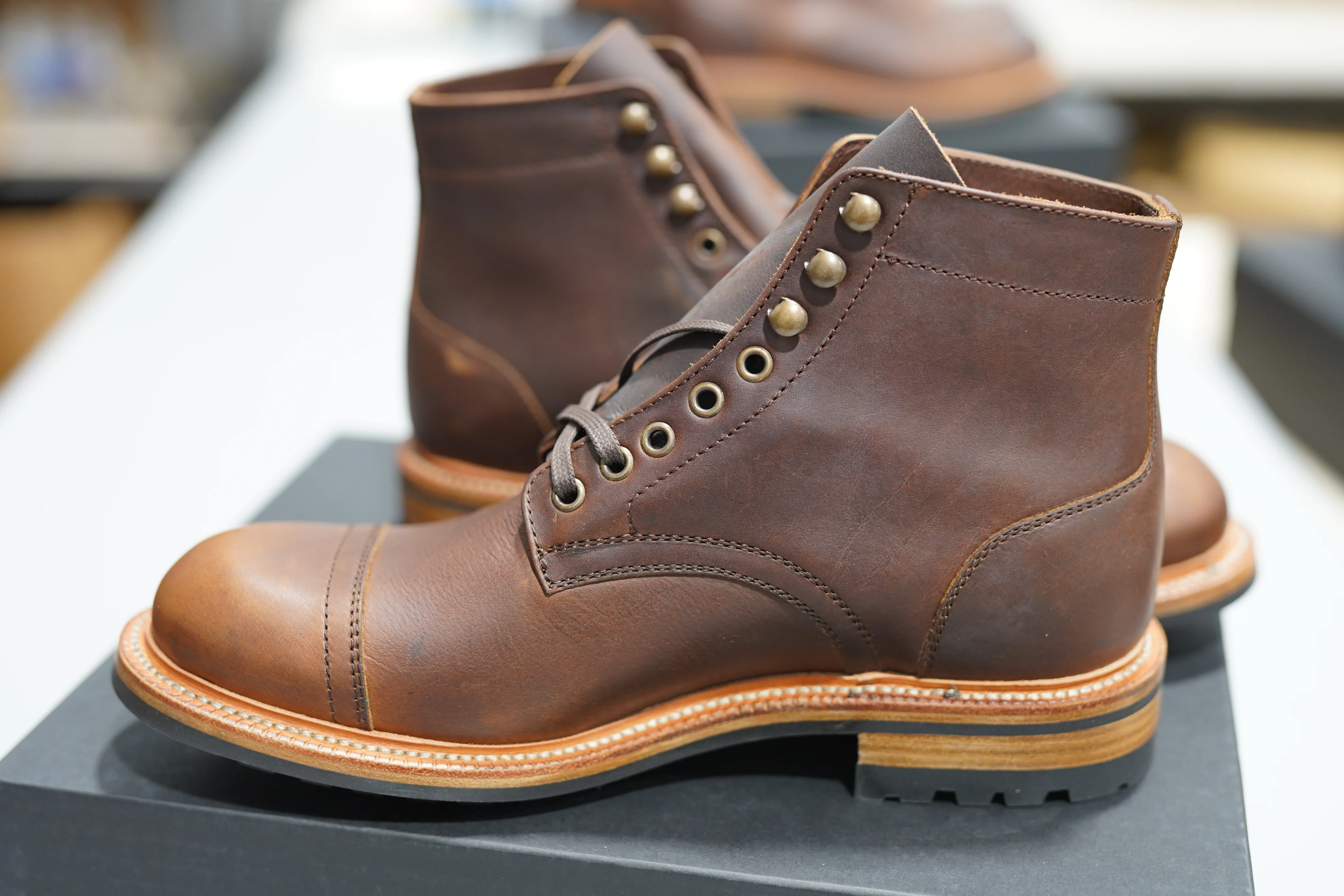 The Allegany Cap Toe - Tobacco Veg Tan (645) Factory Seconds - Image 9