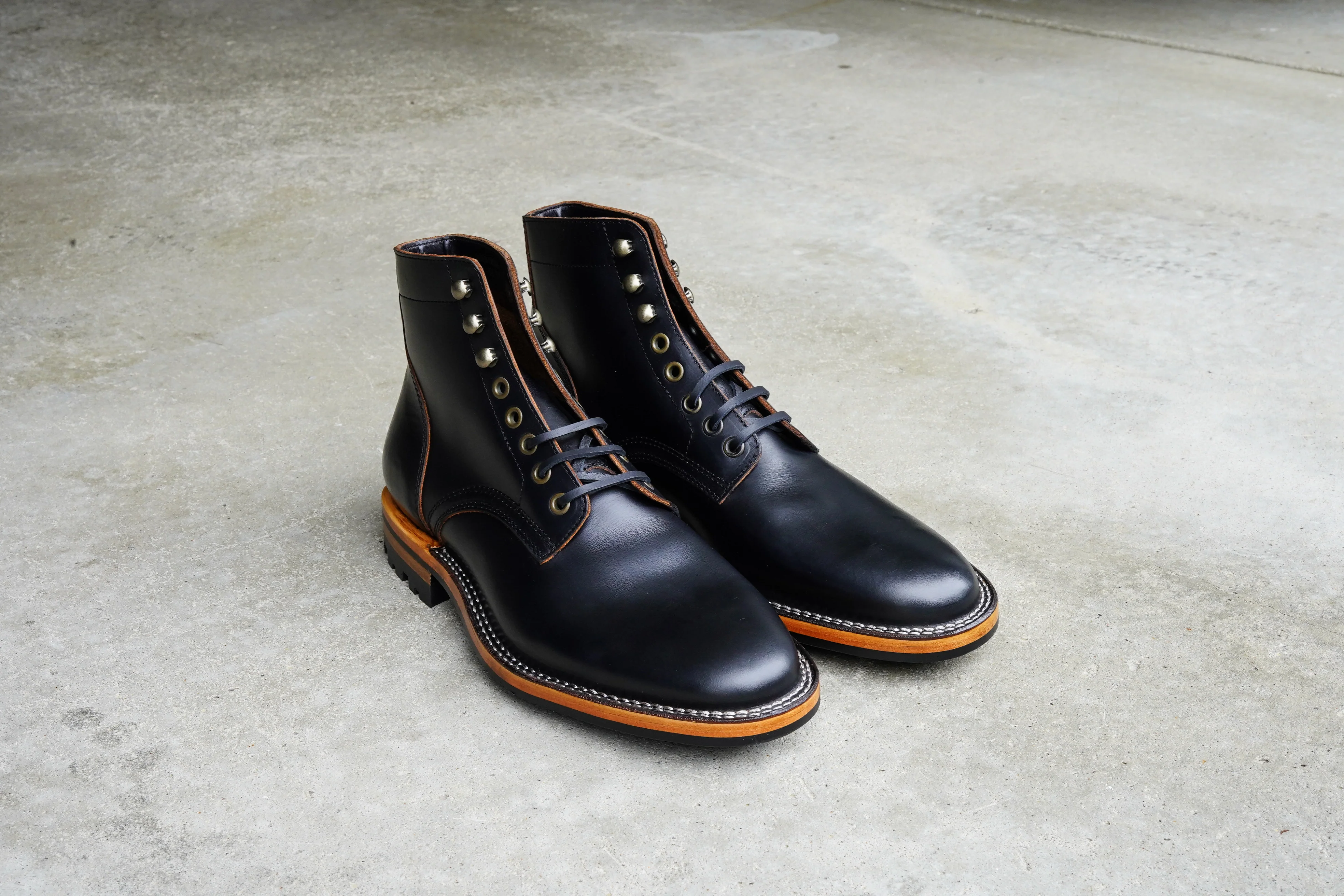 The Allen Stitchdown - Black Veg Tan Teacore (618) - Image 3