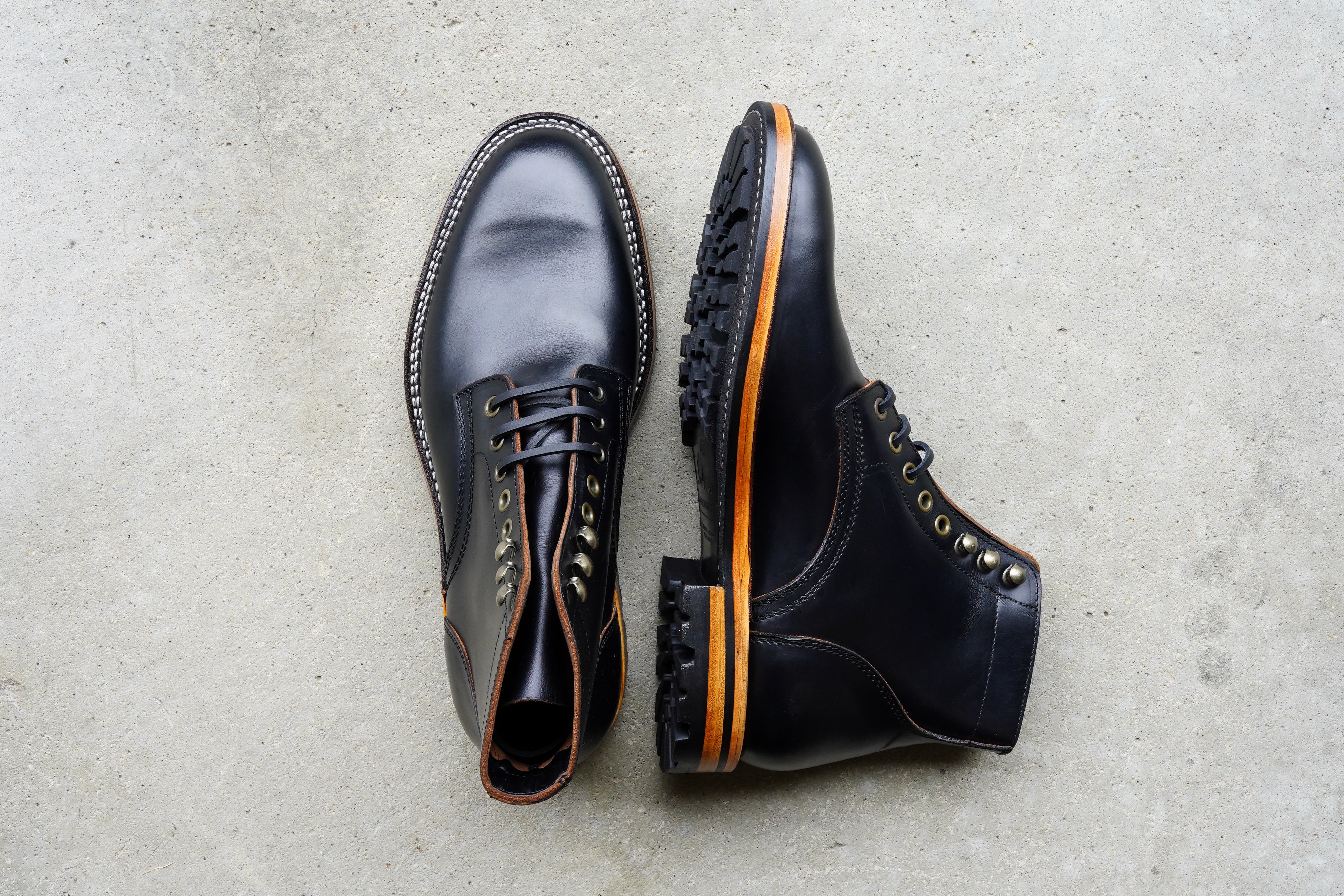 The Allen Stitchdown - Black Veg Tan Teacore (618) - Image 6