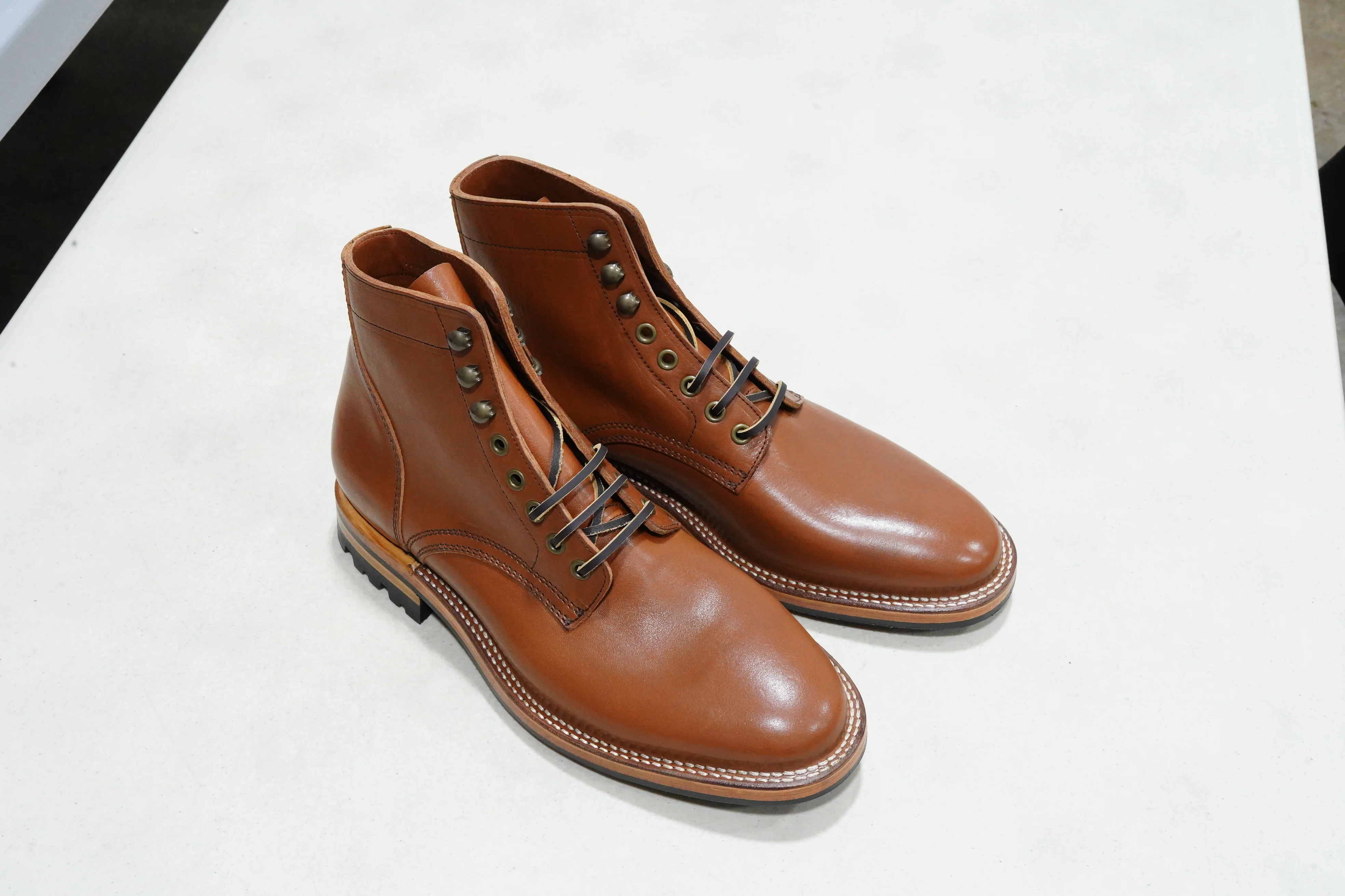 The Allen Stitchdown - Cognac Veg Tan (618) Factory Sample