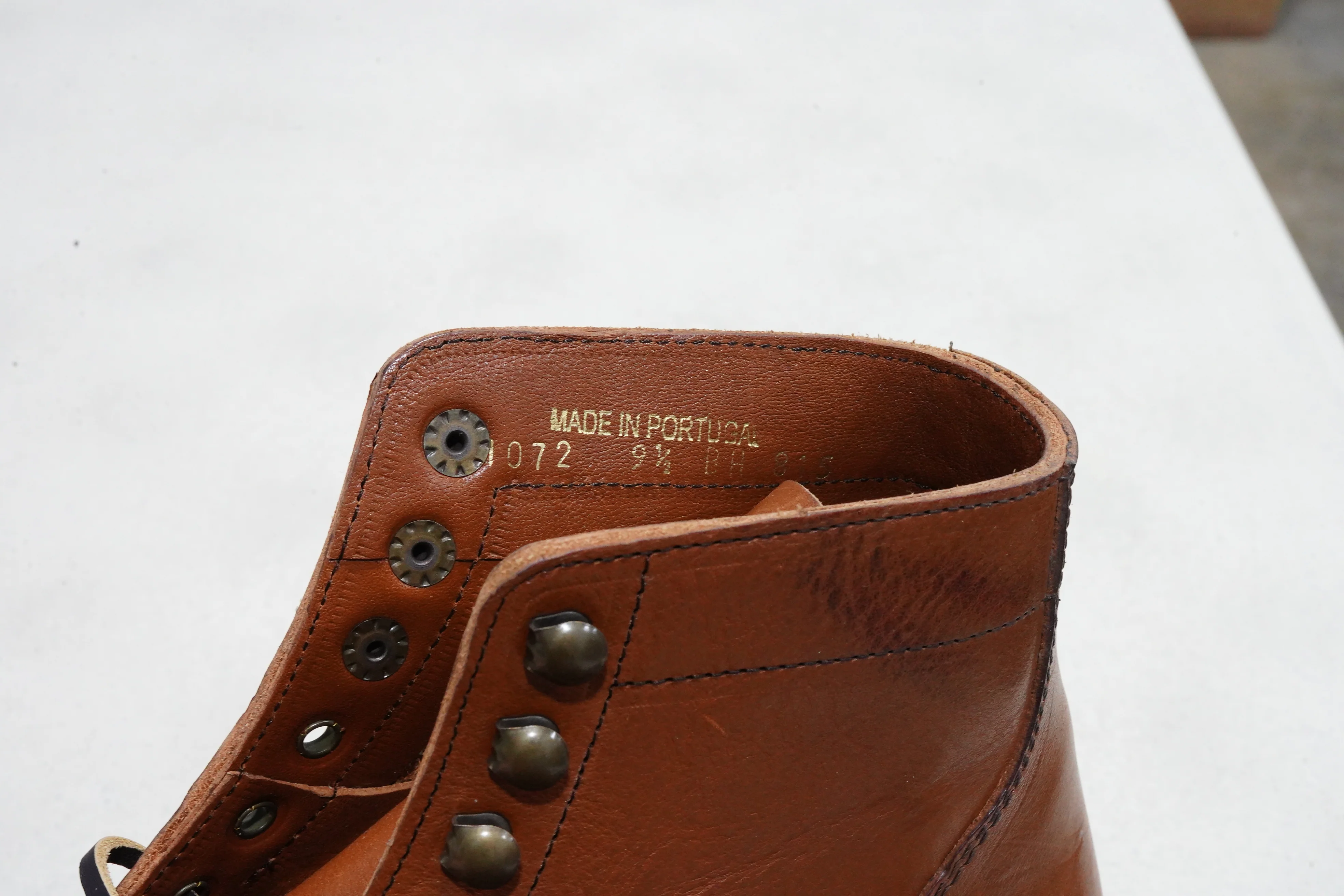 The Allen Stitchdown - Cognac Veg Tan (618) Factory Sample - Image 4